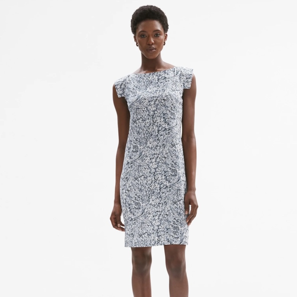 MM.Lafleur Indigo Marble Sarah Dress